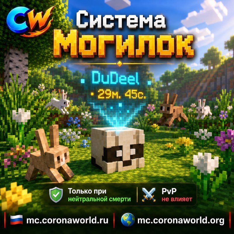 🪦 СИСТЕМА МОГИЛОК - помощь НОВИЧКАМ в суровом мире!